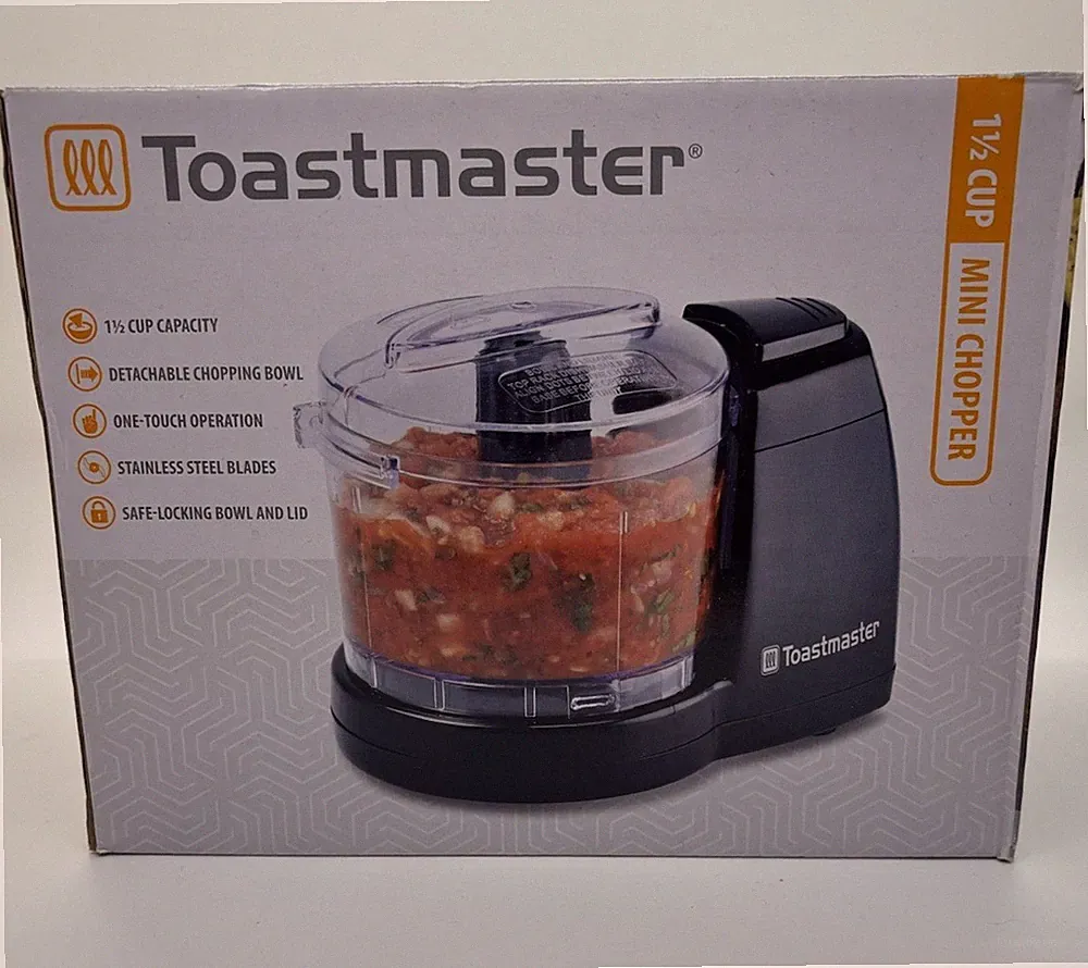 Toastmaster 1.5 Cup Mini Small Electric Food Chopper Processor Safety Lock New