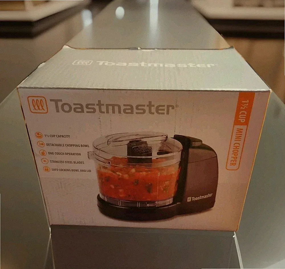 Toastmaster 1.5 Cup Mini Small Electric Food Chopper Processor with Safety Lock