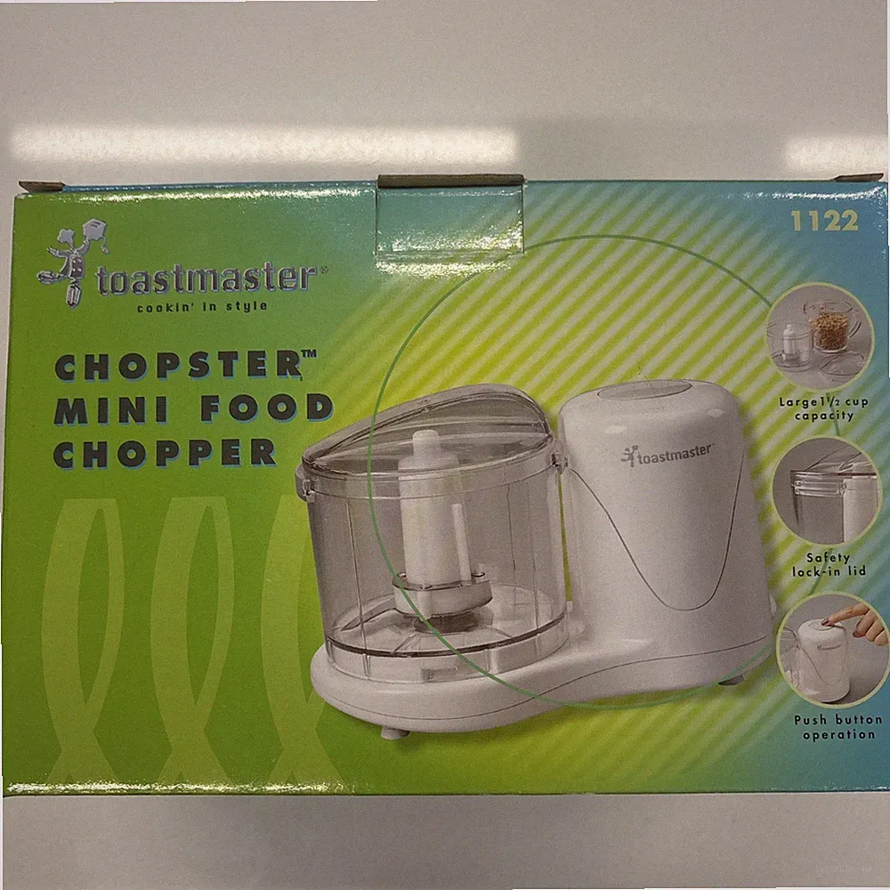 Toastmaster Chopster Mini Food Chopper Processor Stainless Blade 1.5 Cup 1122NEW