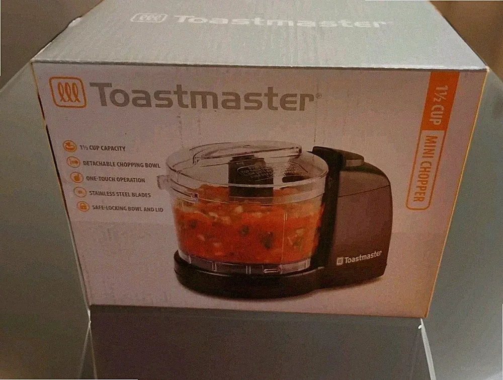 Toastmaster Food Chopper Processor with Safety Lock, 1.5c