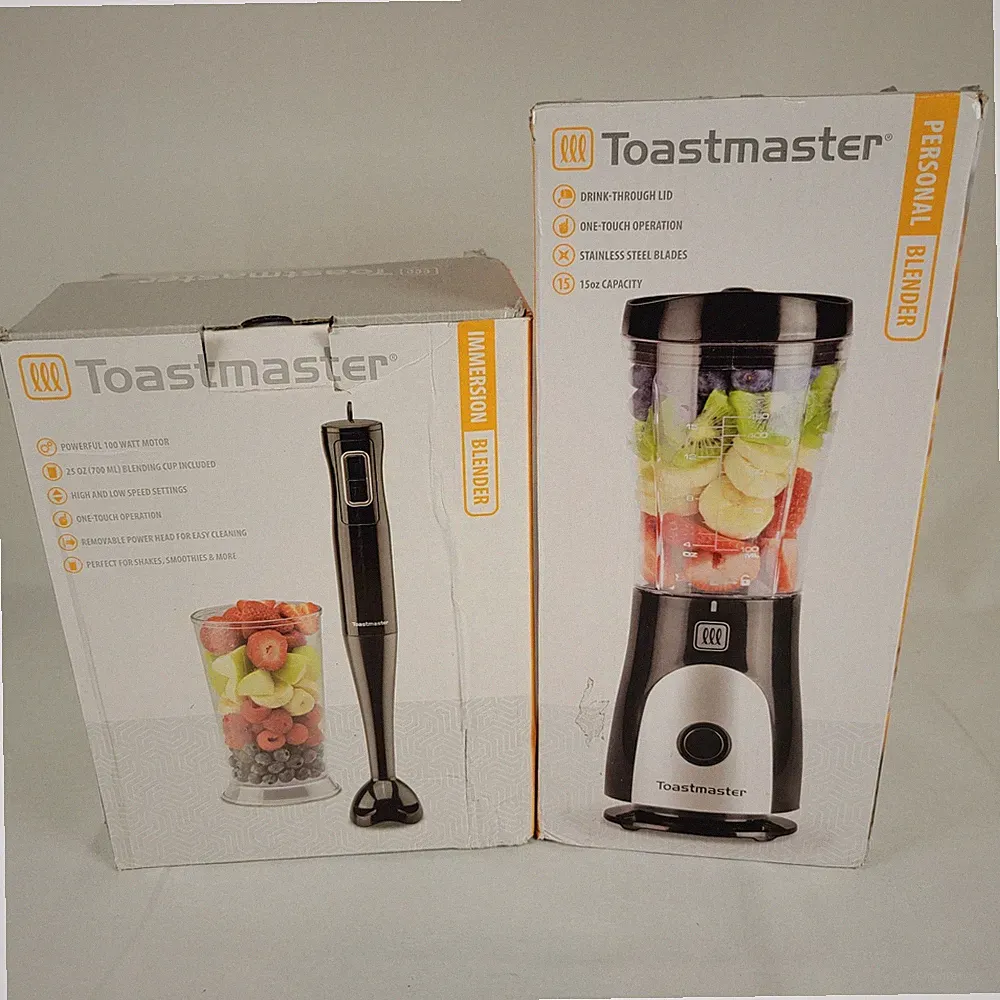 Toastmaster Immersion Blender & Personal Blender Open Box Lot