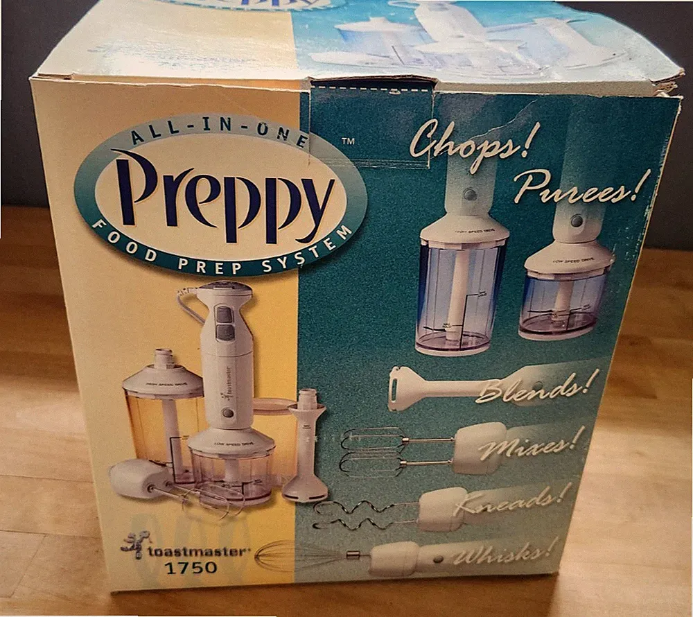 Toastmaster Preppy All In One Food Prep System Blender Mixer Kneader Whisks NOS