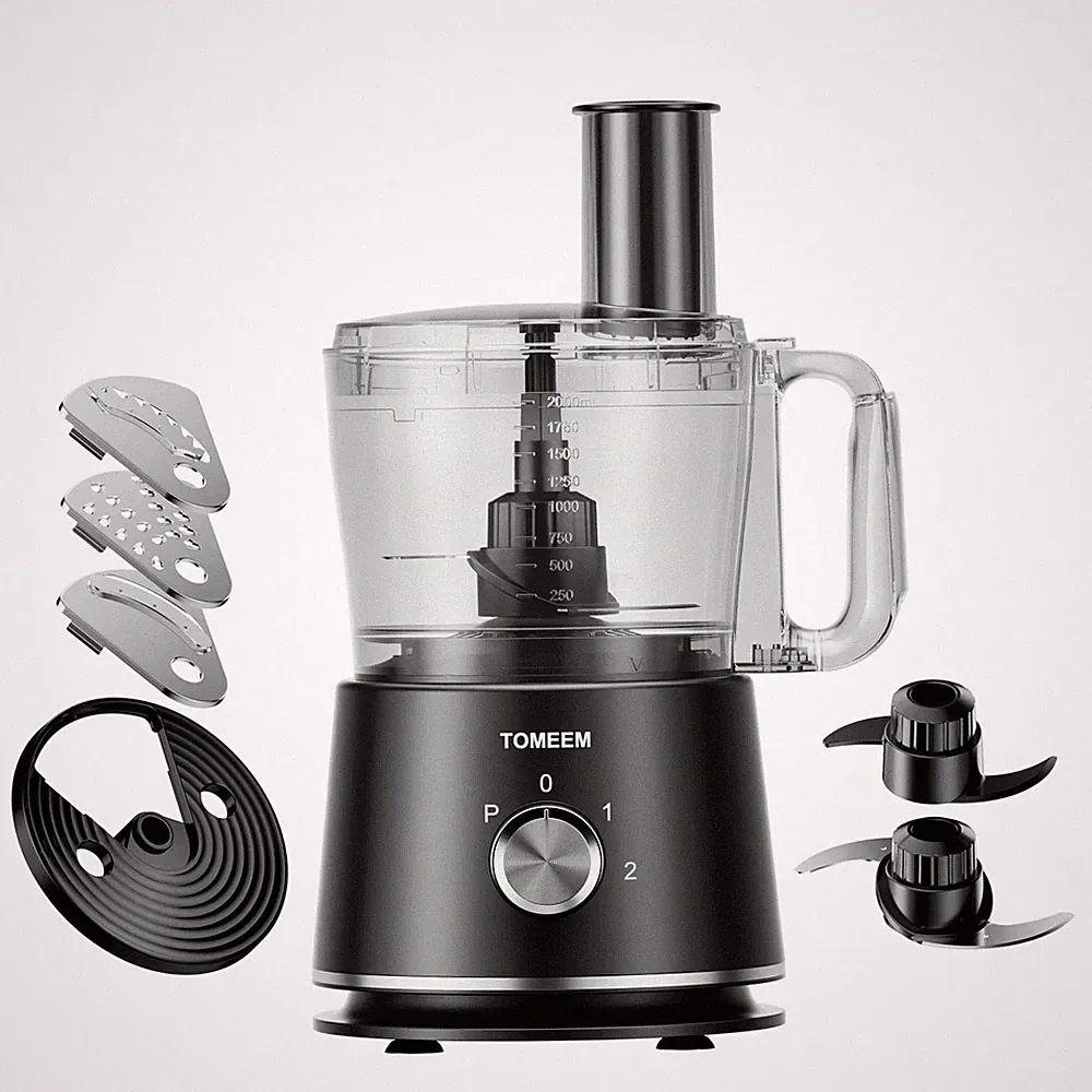 Tomeem Food Processor 600W, 12 Cup, Chop, Puree, Slice, Shred & Knead Dough