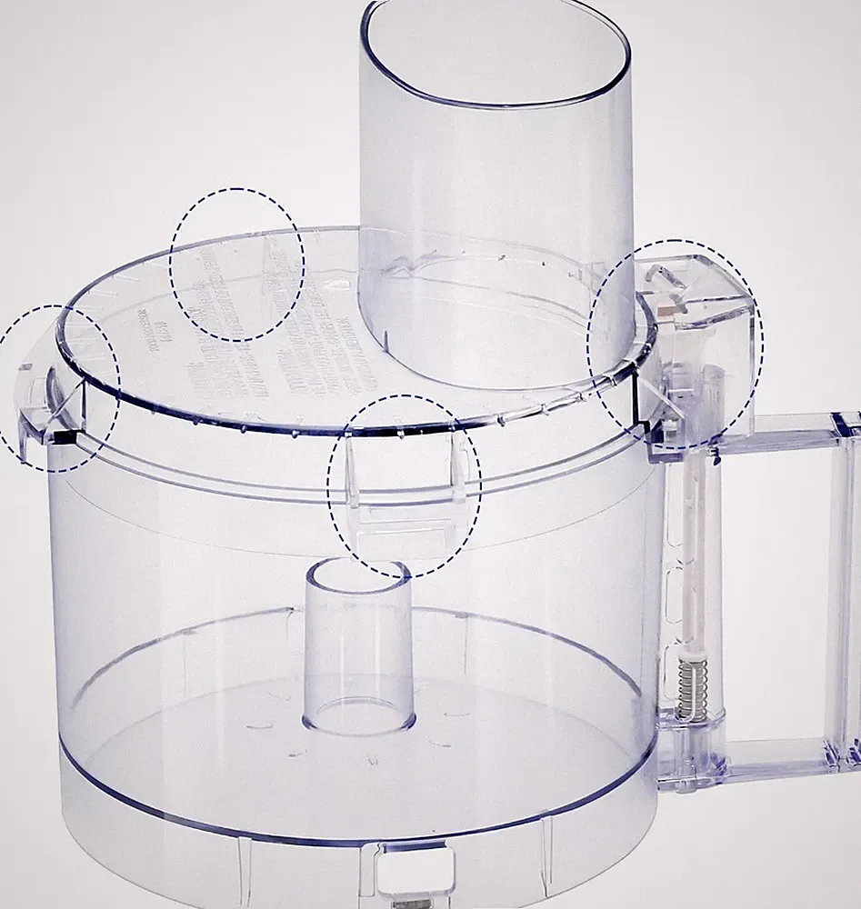 Top with 4 Locking Tabs 7-Cup FP-631AGTXT-1 and DLC-117BGTXT1 Food Processor Wor