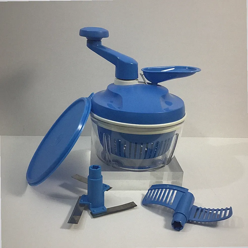 Tupperware 8 pc Blue Quick Chef Pro System Manual Food Processor chopper spinner