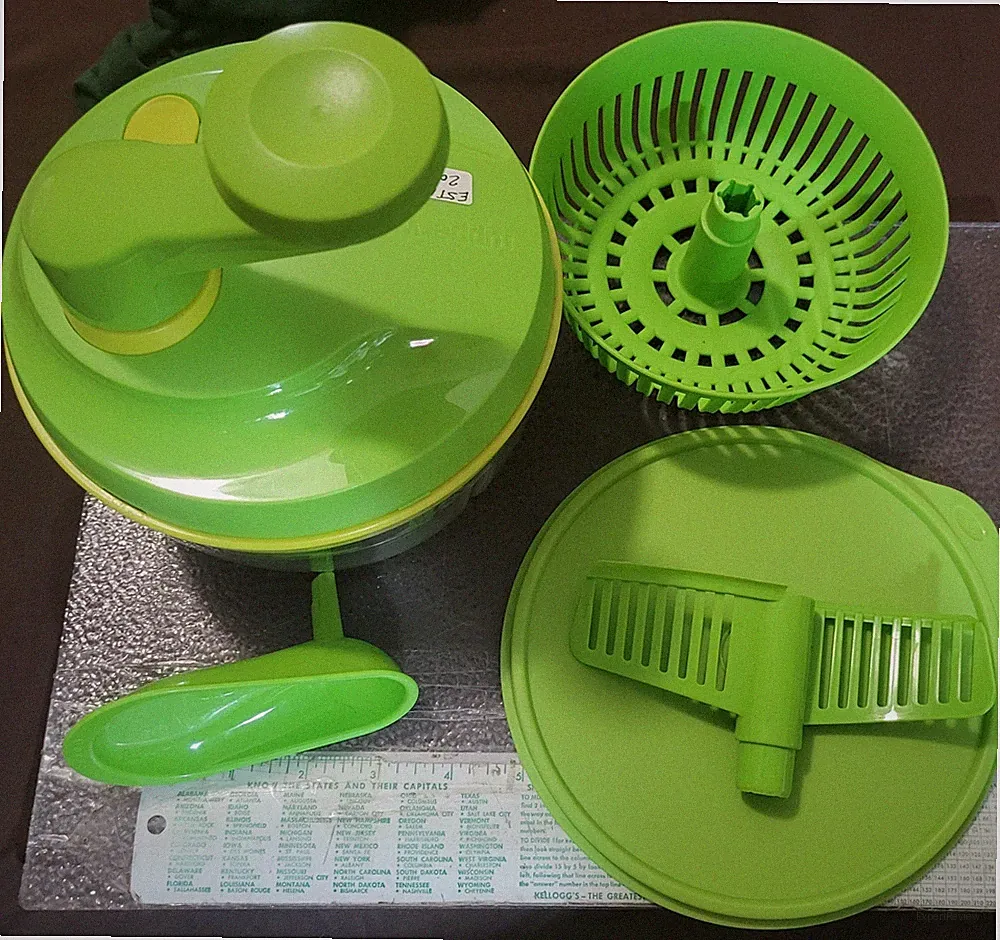 Tupperware Lime Green Quick Chef Pro System Manual Food Processor Chopper Mixer
