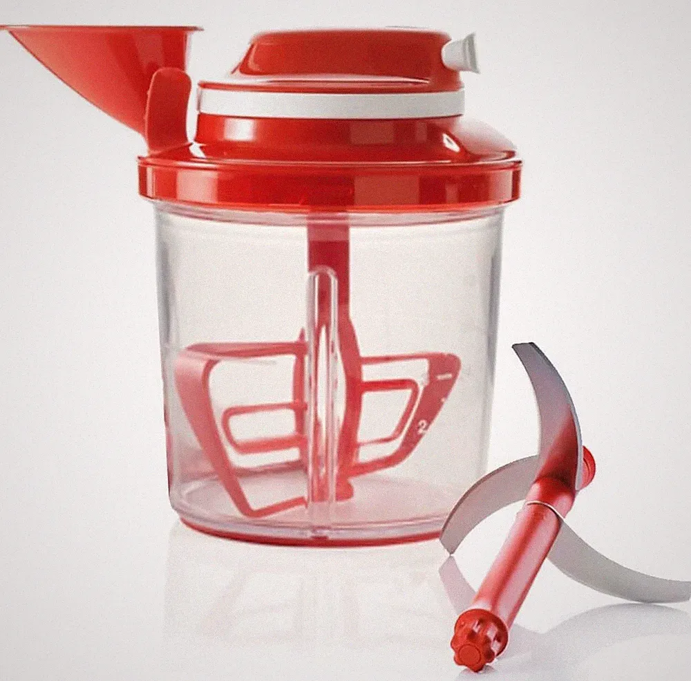 Tupperware Power Chef SuperSonic Chopper Extra Manual Processor Funnel 5.5 Cup