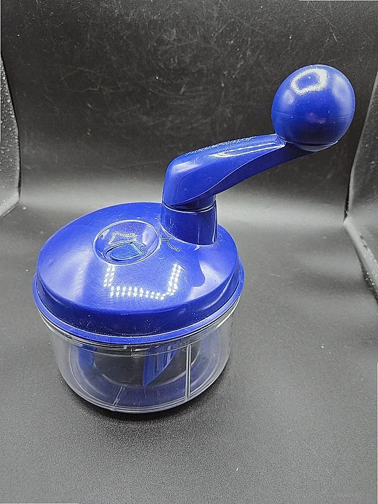 Tupperware Quick Chef Food Processor Chopper Blue Whisk Mix Pour Spout
