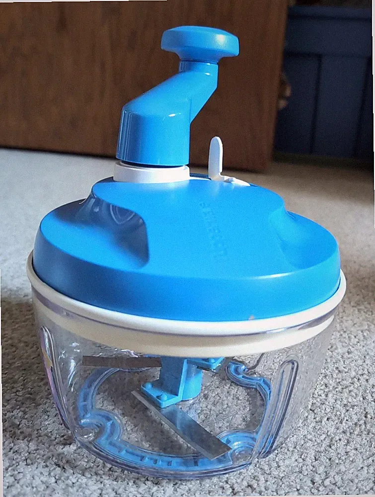 Tupperware Quick Chef Pro System Manual Food Processor #5578B-1 BLUE