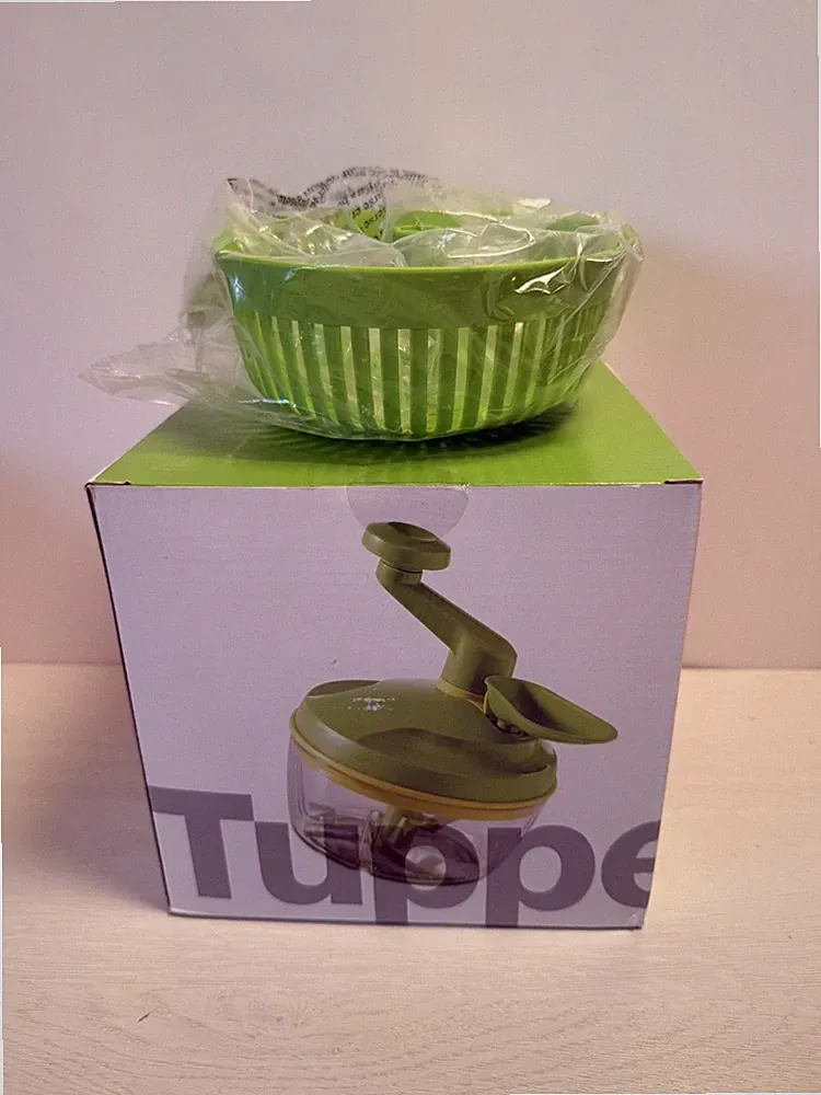 Tupperware Quick Chef Pro System Manual Food Processor Lime Green New Sealed