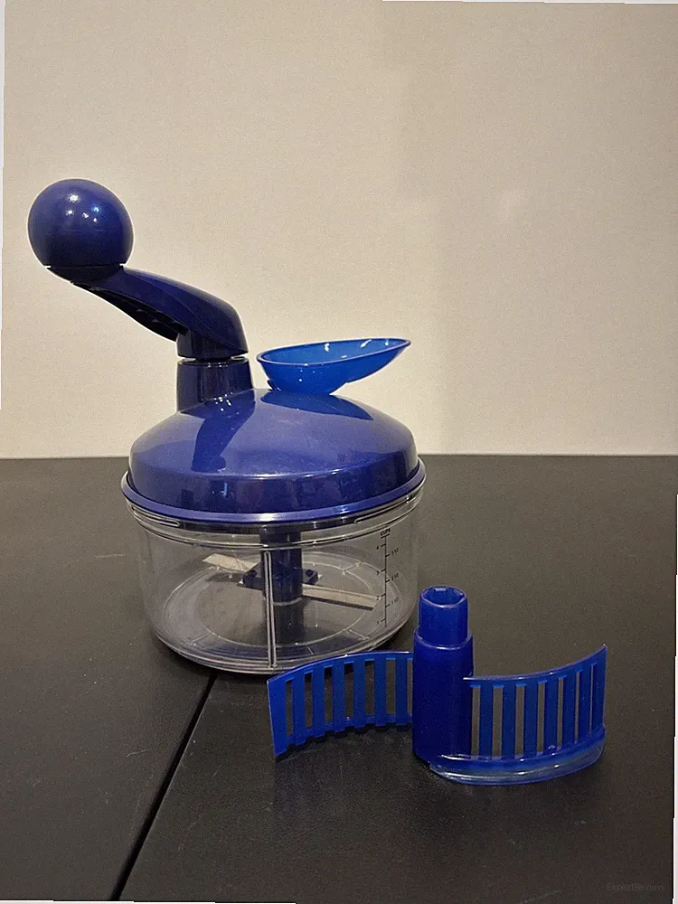 Tupperware Quick Chef Pro System-Manual Turn Handle Food Processor 4 Cup Blue