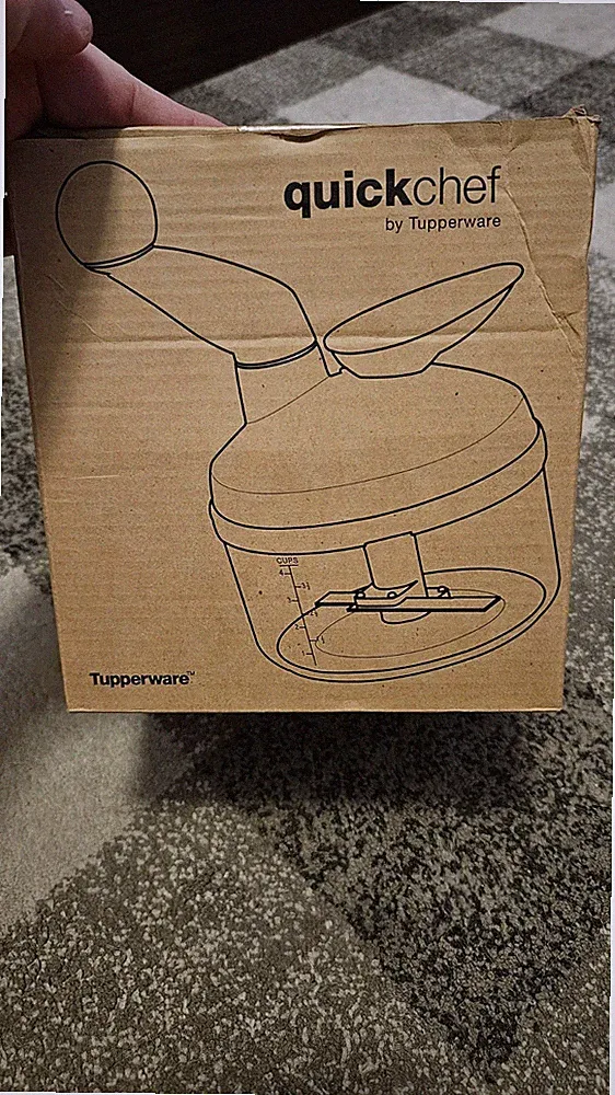 Tupperware Quick Chef Pro System-Manual Turn Handle Food Processor- Red New Box