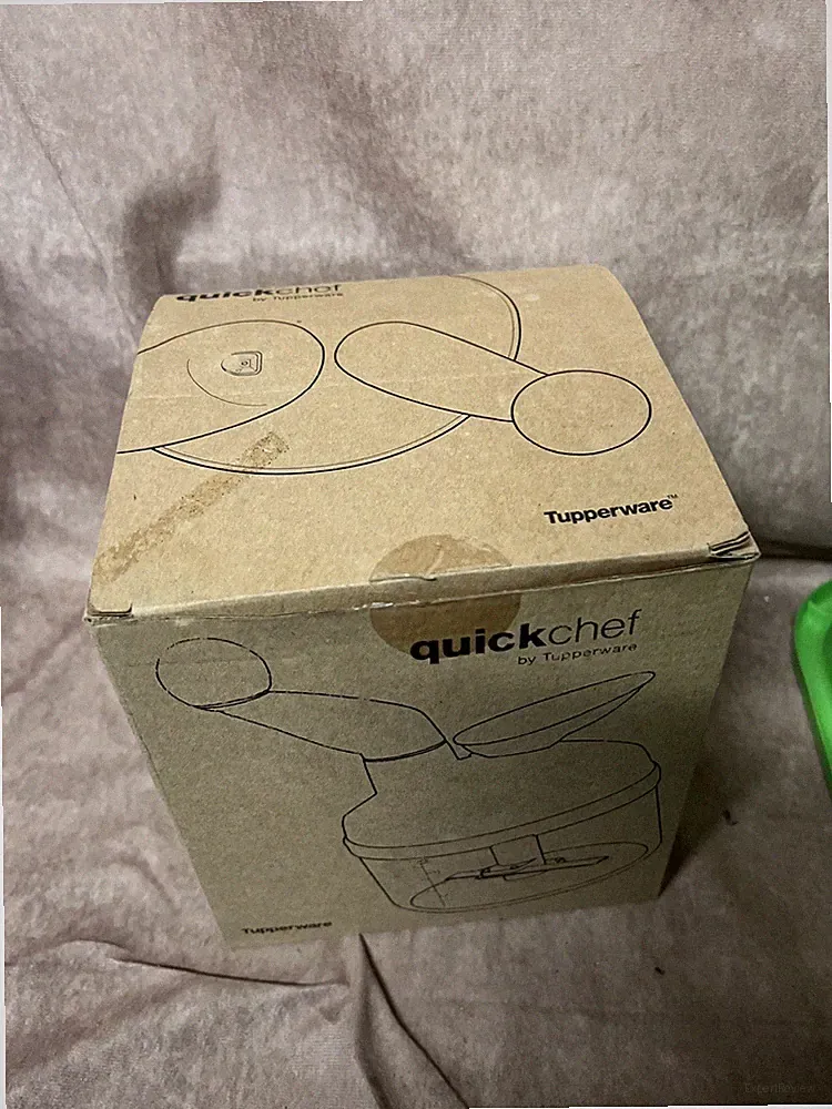 Tupperware Red Quick Chef Food Processor Chopper Mixer - Box Shows Wear