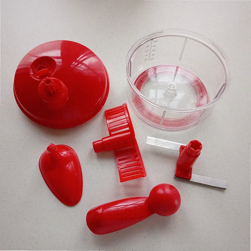 TUPPERWARE Red Quick Chef Pro Food Processor Chopper Mixer - Complete - Clean