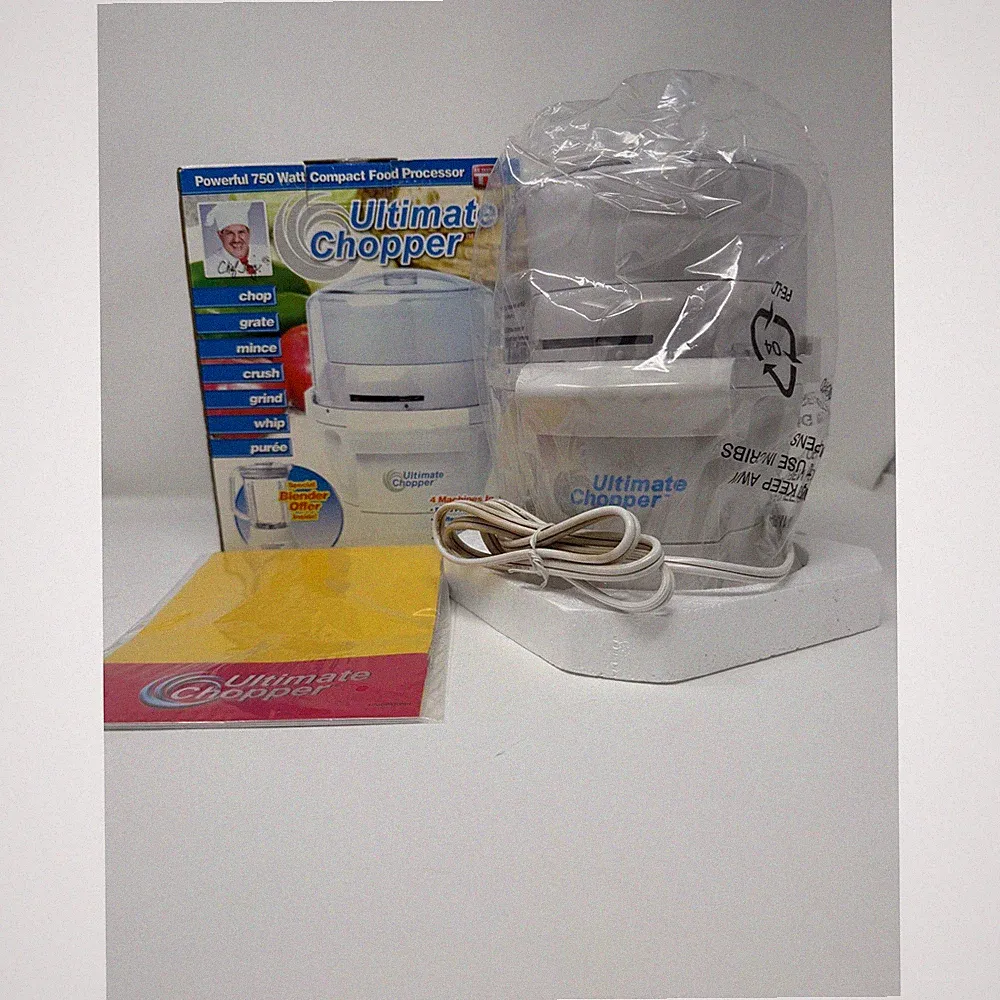 Ultimate Chopper CH-1 Compact Food Processor 750 Watts White New Open Box