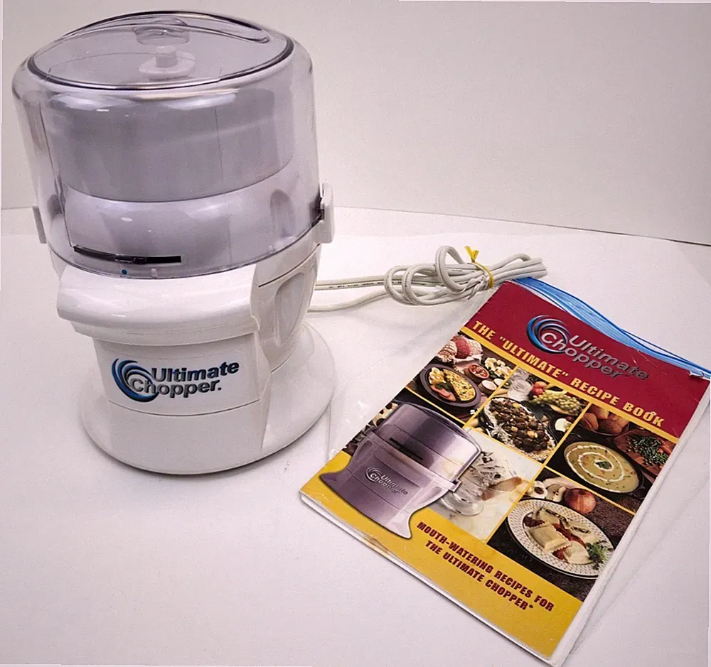 Ultimate Chopper CH-1 Food Processor White Works Great 750 Watts Max Power