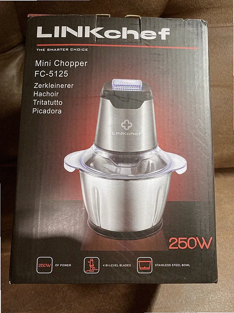 Upgraded Food Processor Small, 6 Cup Food Chopper with Container, 1.5L 250W