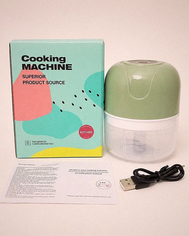 USB Rechargeable Mini Food Chopper Wireless Food Processor Green