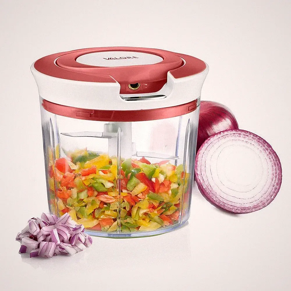 Valore Manual Food Processor Vegetable Chopper Large 1.2L (5 Cup) – 1.2 L