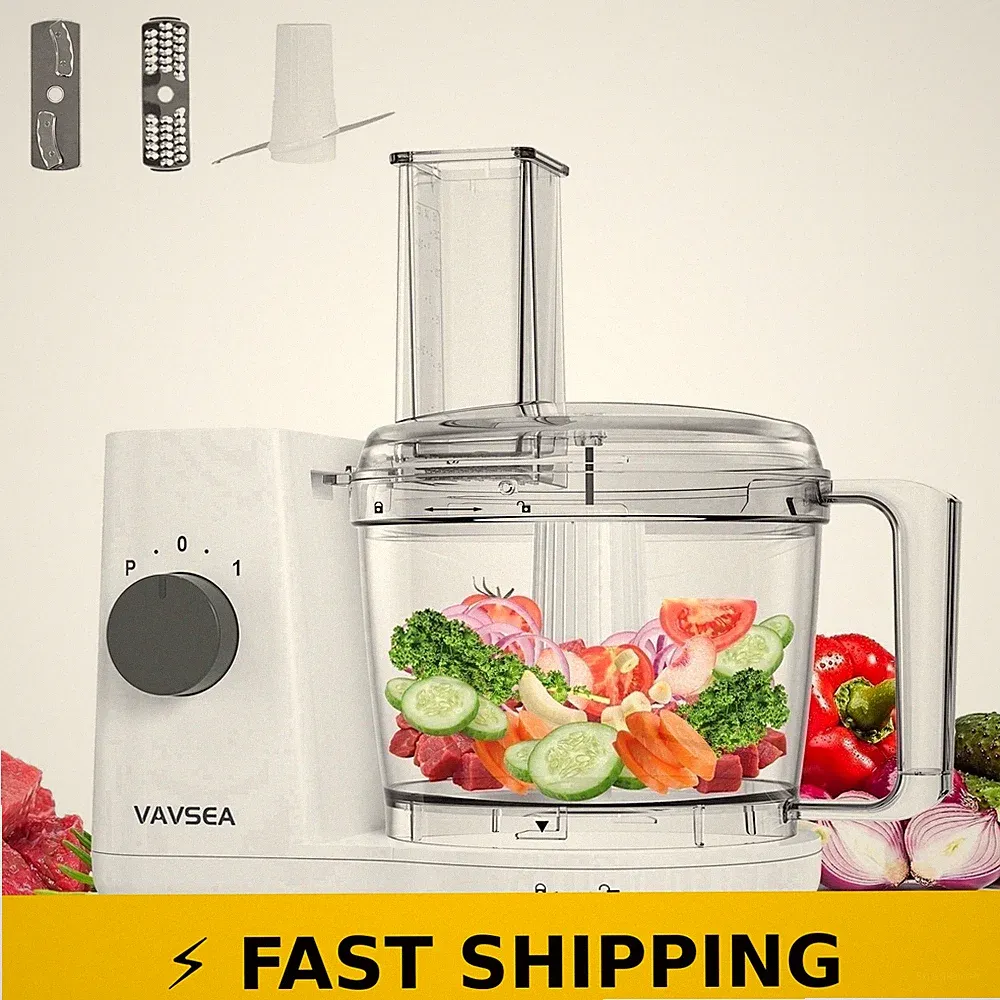VAVSEA Food Processor Electric Chopper 6-Cup White