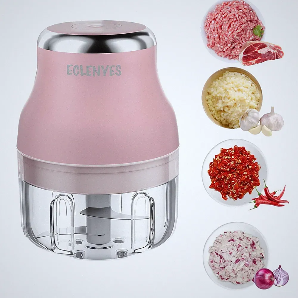 Vegetable Chopper, 100ML Electric Garlic Chopper, Rechargeable Mini Blender,...