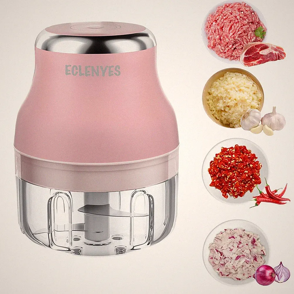 Vegetable Chopper, 100ML Electric Garlic Chopper, Rechargeable Mini Blender,...