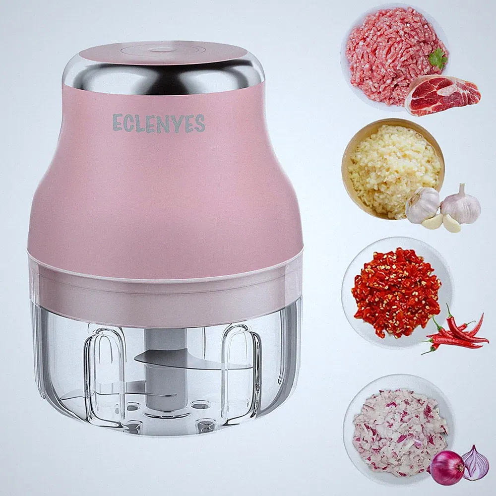 Vegetable Chopper, 100ML Electric Garlic Chopper, Rechargeable Mini Blender,...