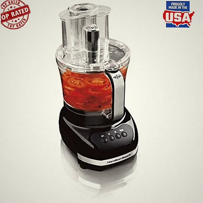 Vegetable Chopper 12 Cup Food Processor W/ Mini Bowl New Dual Bowl Versatility