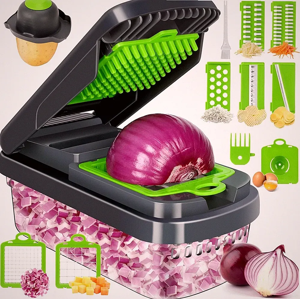 Vegetable Chopper,12-in-1 Multifunctional Food Chopper,Professional Onion Choppe