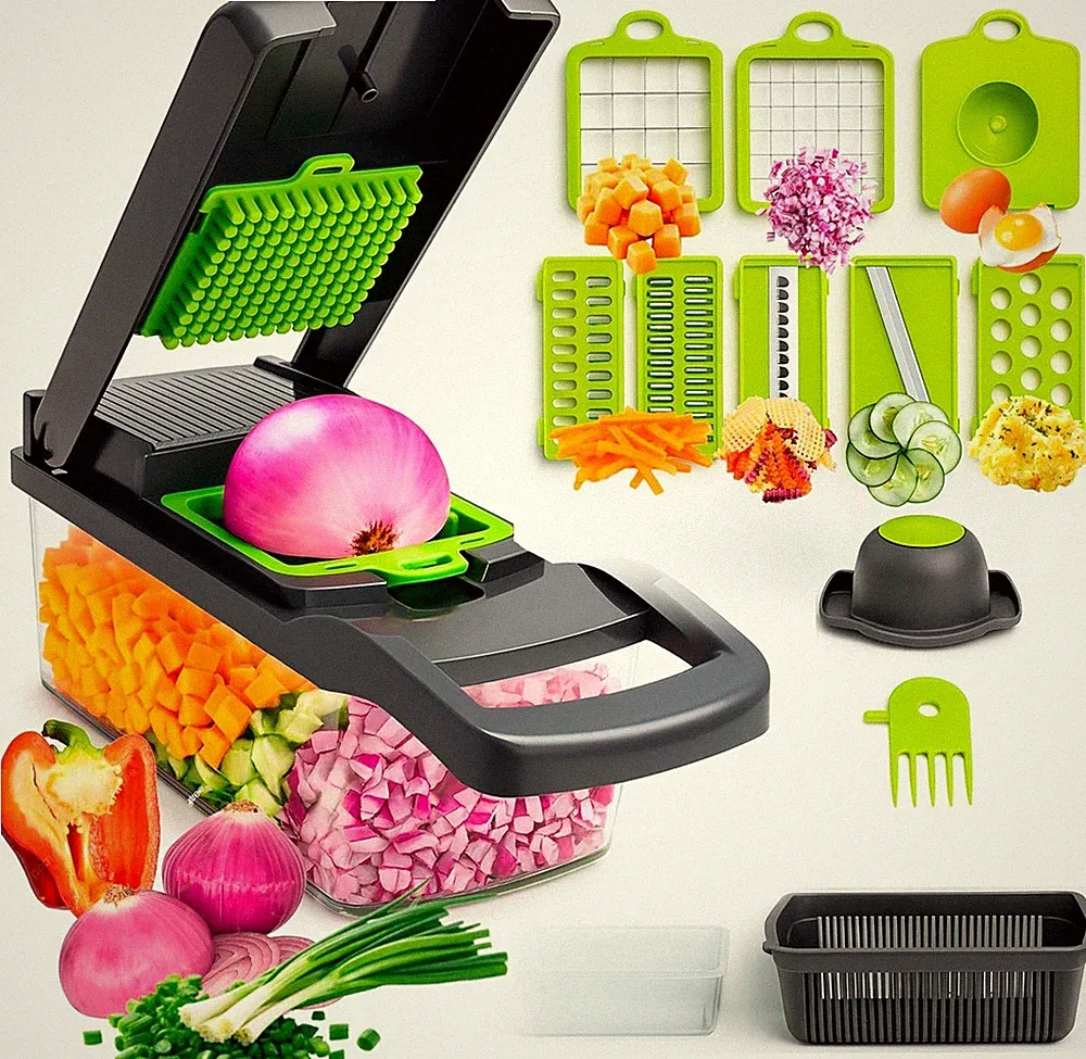 Vegetable Chopper, 16 in 1 Professional Mandoline Slicer for Kitchen, Multifunct