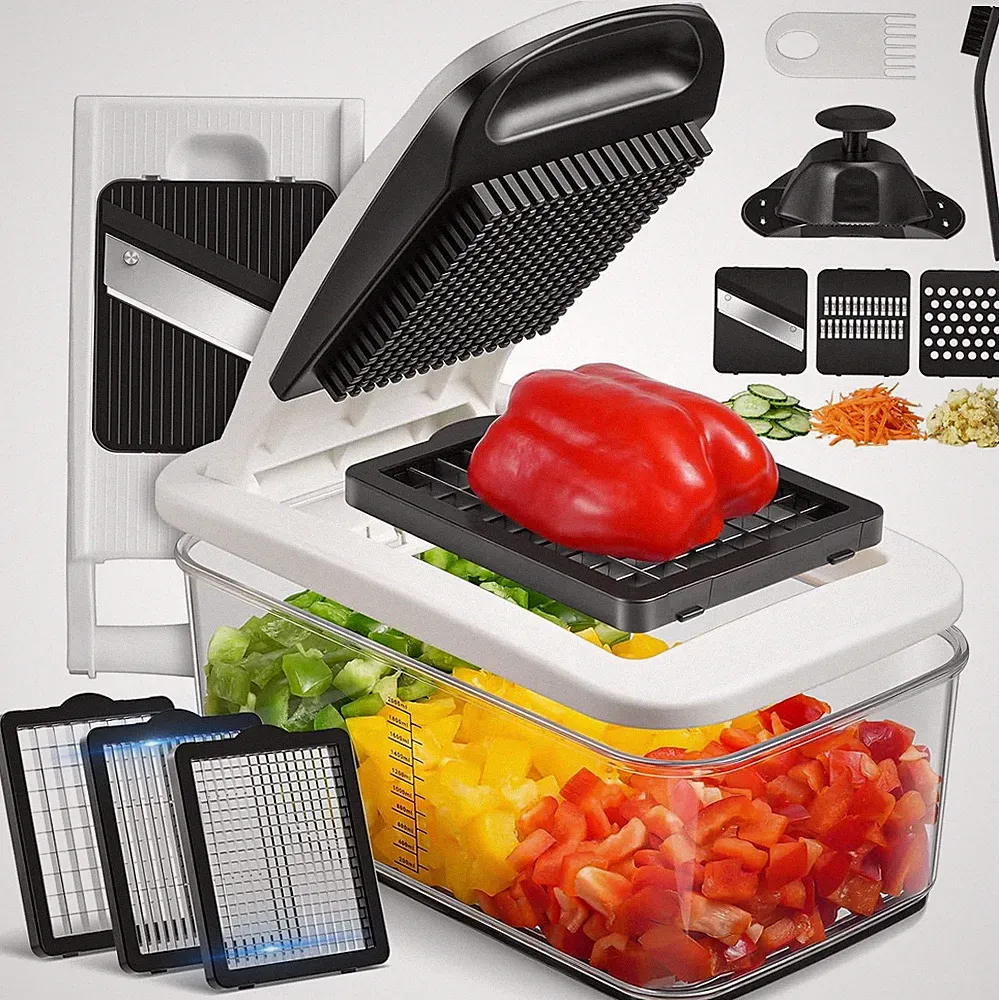 Vegetable Chopper Mandoline Slicer - Multifunctional Veggie Food Chopper with 6