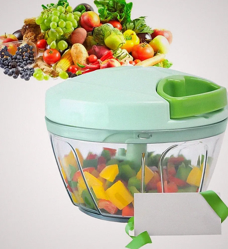 Vegetable Chopper Manual Food Processor, Veggie Chopper Cutter for Salad Garlic