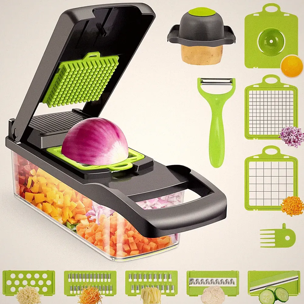 Vegetable Chopper Multifunctional Food Chopper for Salad Potato Carrot Onion