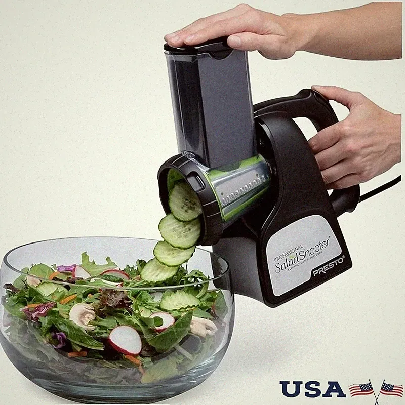 Vegetable Fruit Cheese Slicer Shredder W/ Interchangeable Blades Food Processor