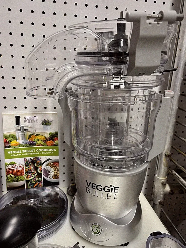 Veggie Bullet Food Processor 3 Functions: Slice, Shred, Spiralize