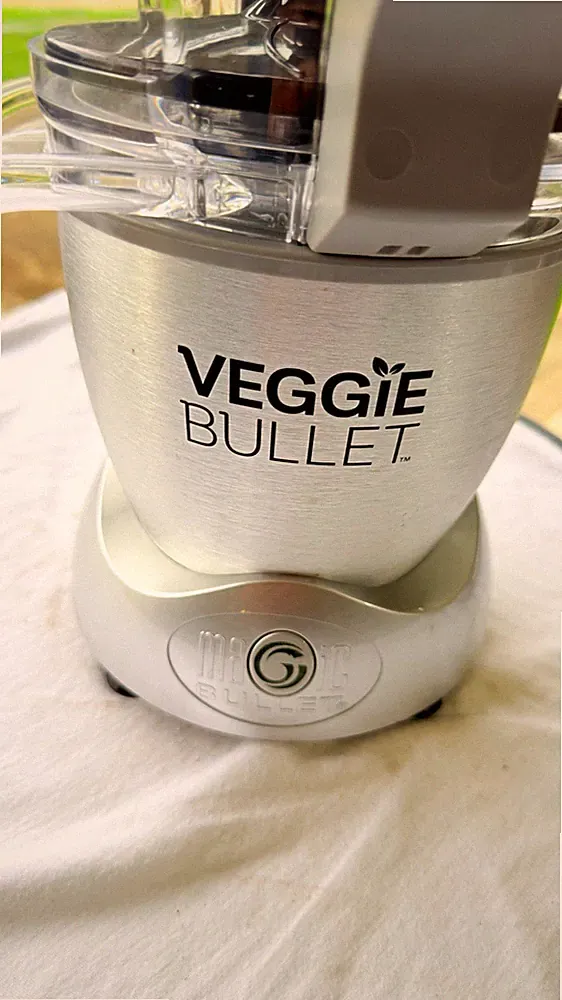 Veggie Bullet Mini Food Processor Vegetable Slicer 3 Cup 160W Silver/Gray