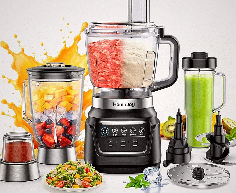 Versatile 10-in-1 Blender & Food Processor for Smoothies, Chopping & More