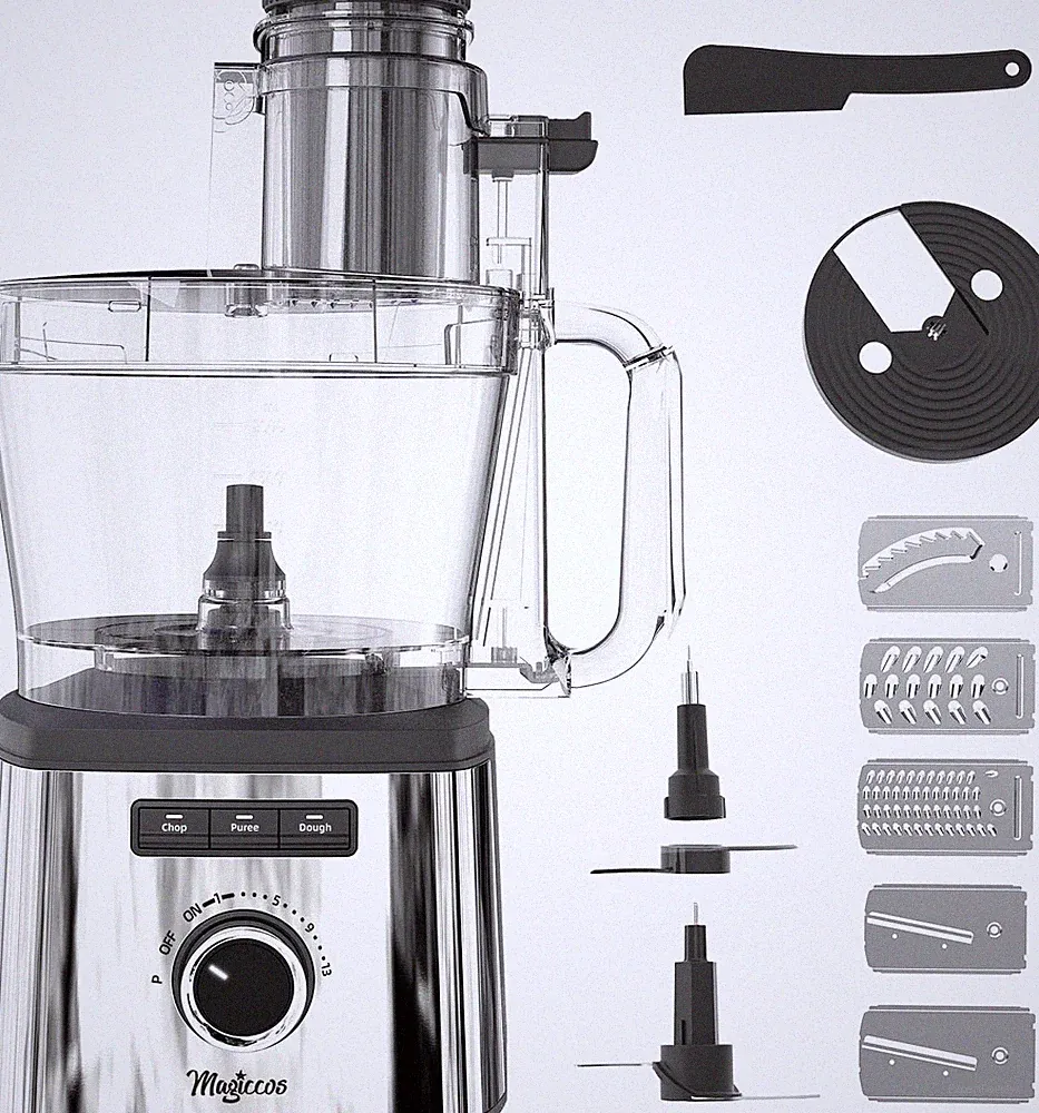 Versatile 14-Cup Food Processor with 13 Speeds & 3 One-Touch Programs