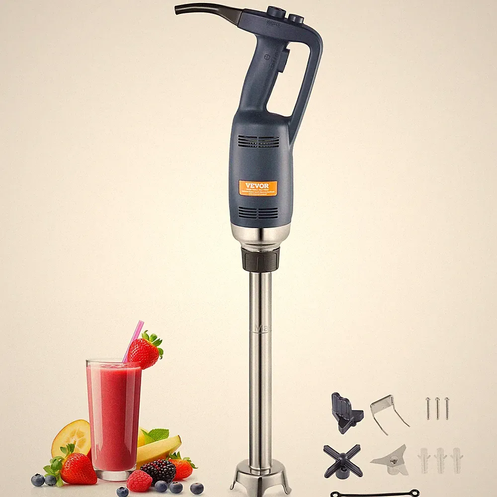 VEVOR Commercial Immersion Blender 350W Heavy Duty Hand Mixer for Soup Sauces