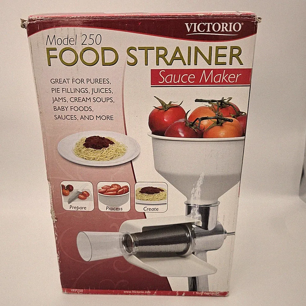 Victorio Food Strainer Sauce Maker Baby Food Manual Stainless Steel Screen #250