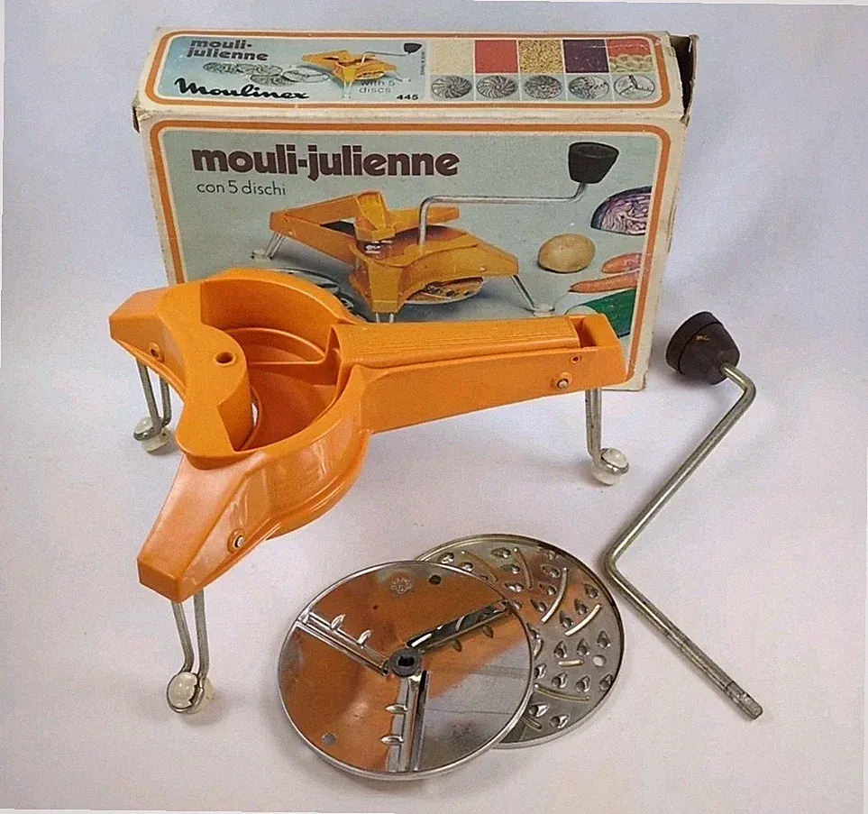 Vintage 1970s Moulinex Mouli Julienne #445 Rotary Food Processor - INCOMPLETE