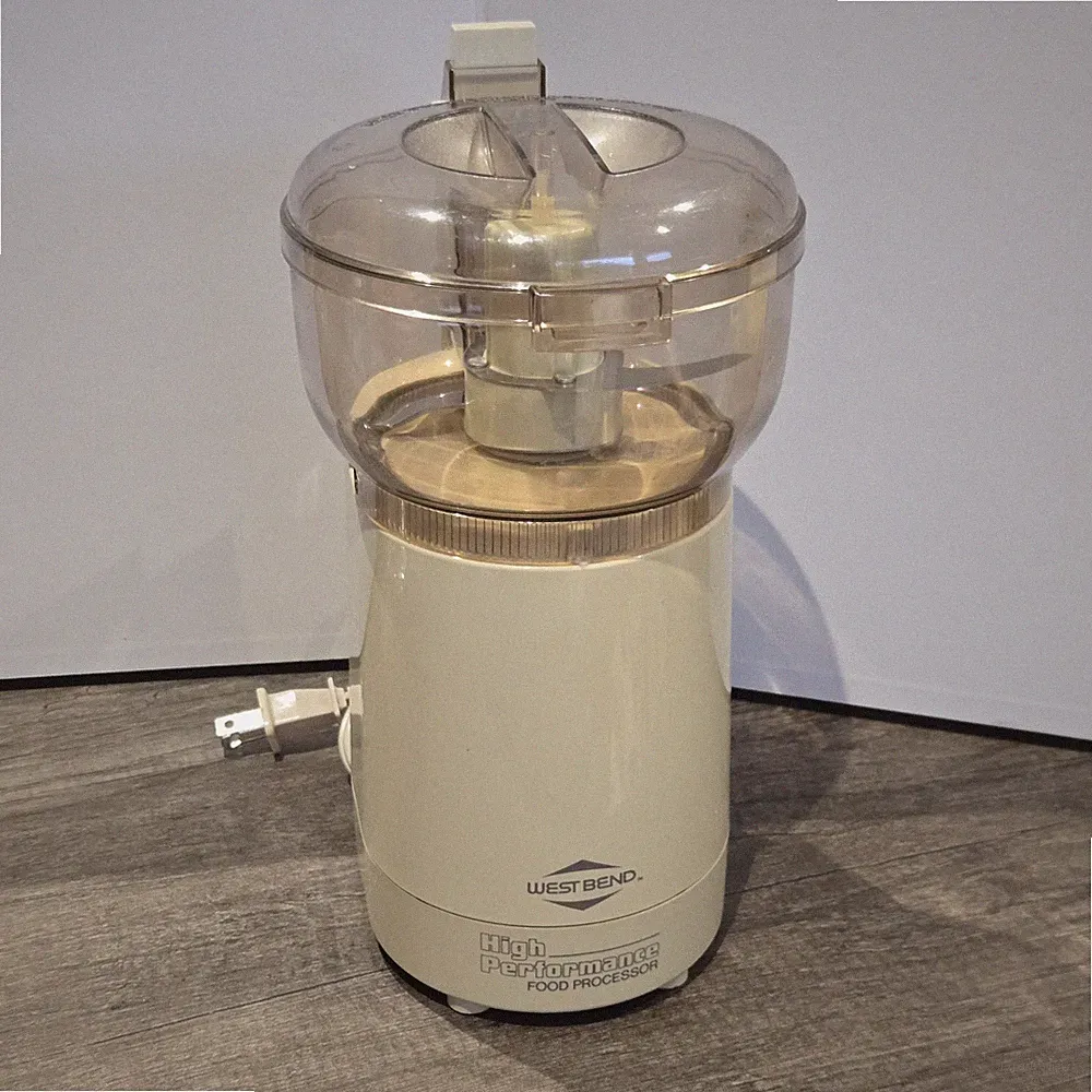 Vintage 1980s Sunbeam Oskar Chopper Food Processor Beige 14081 Tested Works!!