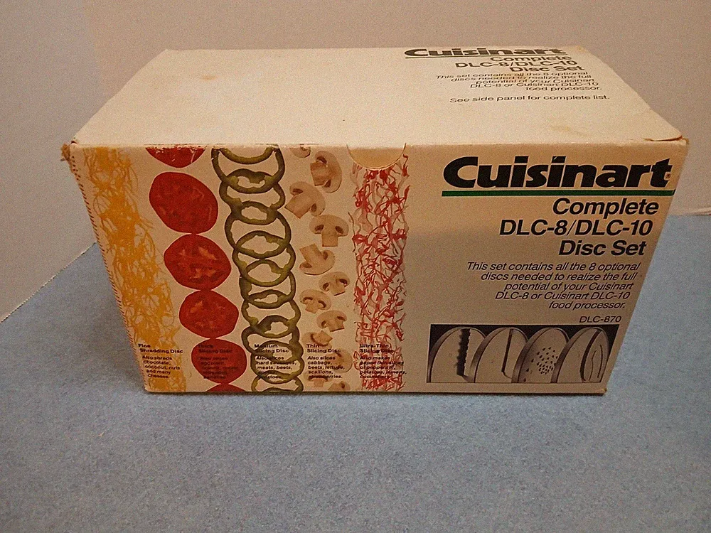 Vintage 1983 Cuisinart Complete 8-Disc Set for DLC-8/DLC-10 Food Processor Japan