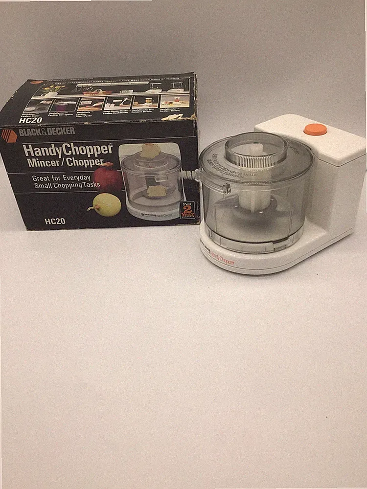 Vintage 1987 Black & Decker Small Handy Chopper Mincer HC20 Food Processor