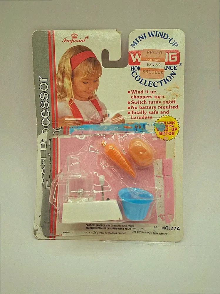 Vintage 1988 Imperial Toys Mini Windup Toy Waring Food Processor