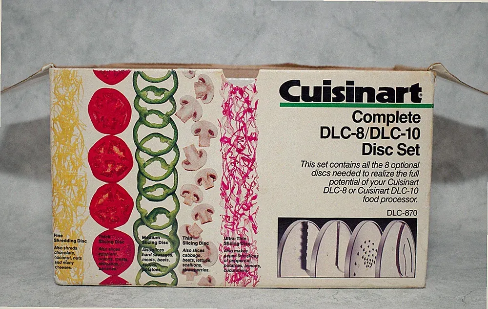 Vintage Cuisinart 8 Discs Set for Food Processor DLC-8 / DLC-10