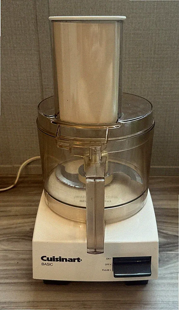 Vintage Cuisinart Basic Food Processor Beige Amber Made in Japan Tested Works