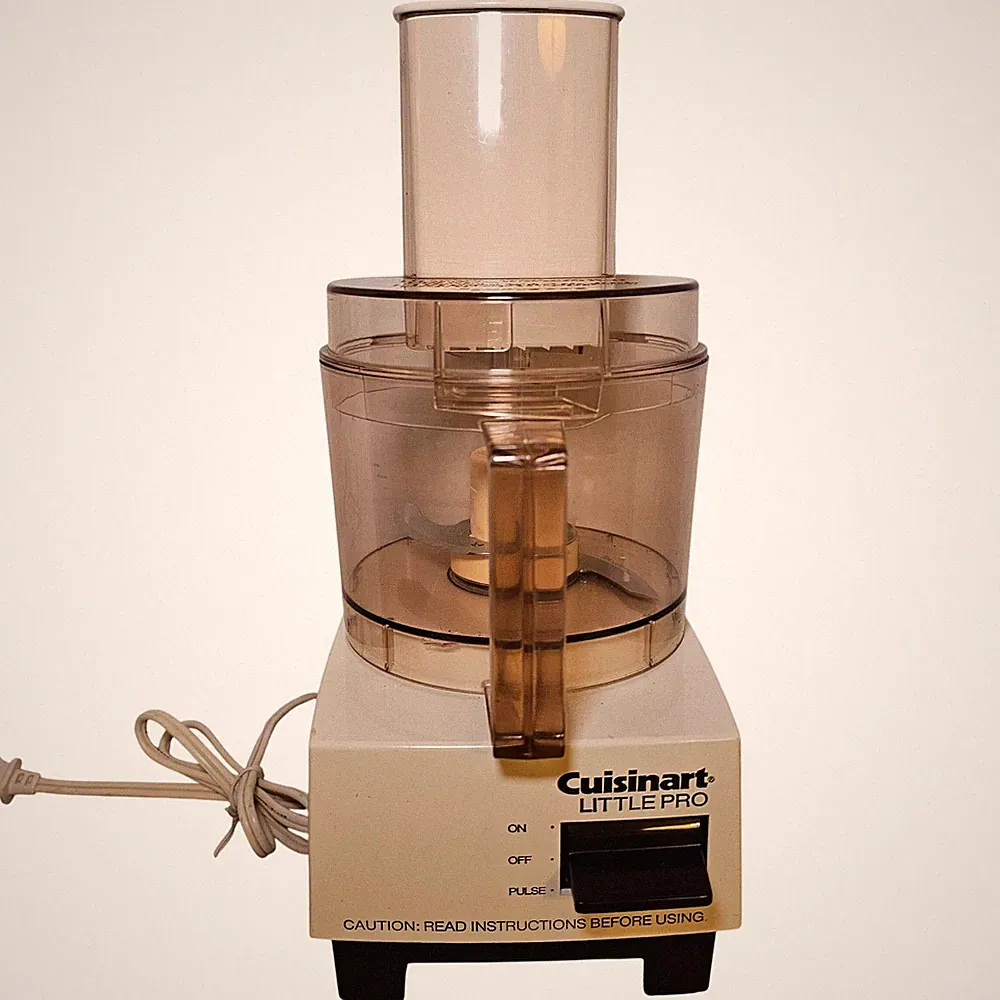 Vintage Cuisinart Little Pro Food Processor 3 White Pulse Control Tested Works