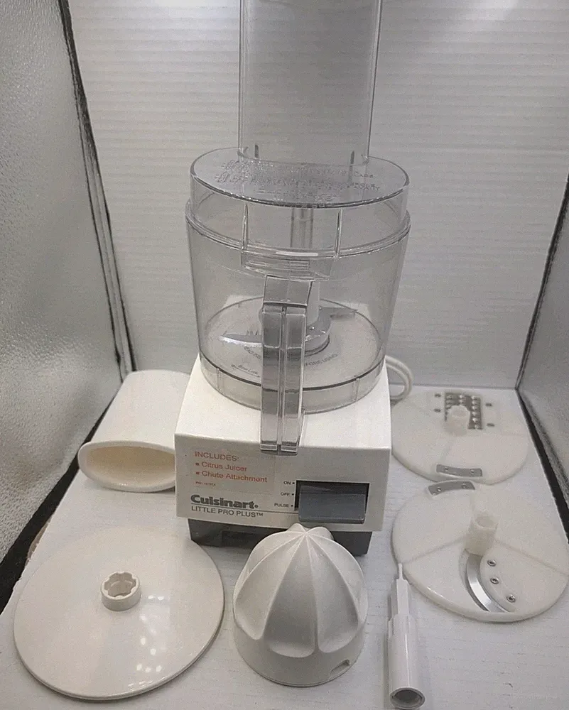 Vintage Cuisinart Little Pro Plus Food Processor w/ Blades and Chute - Juicer