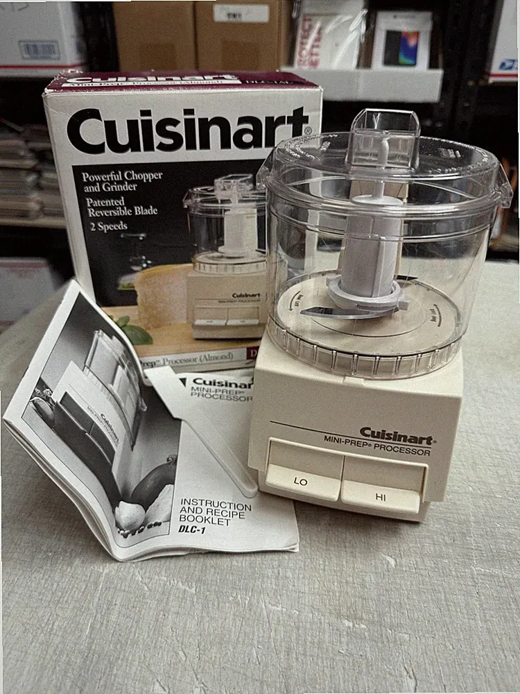 Vintage Cuisinart Mini-Prep Food Processor DLC-1AL Almond Chopper Grinder Tested